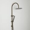 Gooseneck Combination Shower + Straight Sprayer Antique Brass