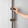 Gooseneck Combination Shower + Straight Sprayer Antique Brass