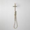 Gooseneck Combination Shower + Straight Sprayer Brushed Brass