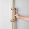 Gooseneck Combination Shower + Straight Sprayer Brushed Brass
