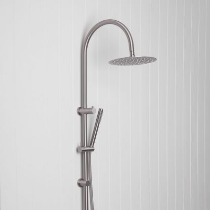 Gooseneck Combination Shower + Straight Sprayer Stainless Steel