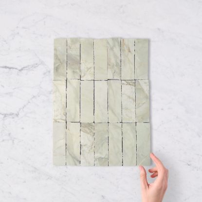 Castle Cove Subway Green Marble Look Matte Tile