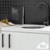 Haddon Black Matte Medium Square Tile