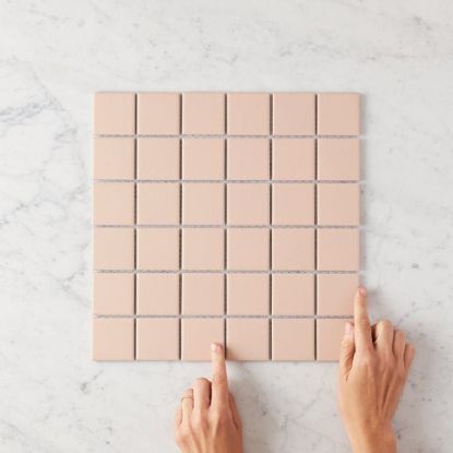 Haddon Pink Matte Medium Square Tile
