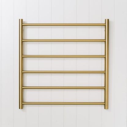 Heated Towel Ladder Brushed Brass