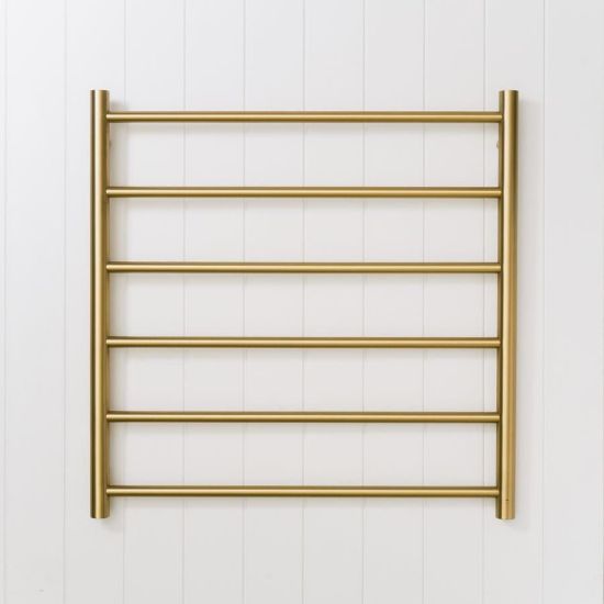 Heated Towel Ladder Brushed Brass