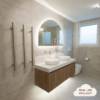 Heated Towel Rail Warm Brushed Nickel