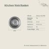 Kitchen Sink Basket Warm Brushed Nickel