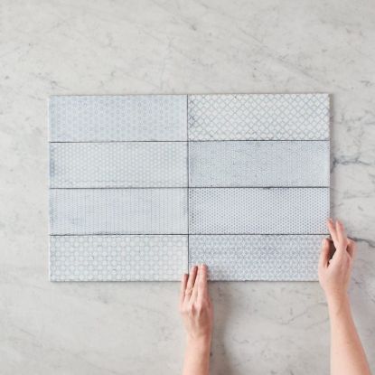 Lennox Head Gloss Blue Pattern Tile
