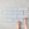 Lennox Head Gloss Blue Pattern Tile