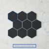Meadow Springs Matte Black Hexagon Mosaic Tile