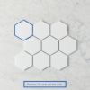 Meadow Springs Matte White Hexagon Mosaic Tile