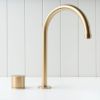 Melbourne Basin Spout + Benchtop Progressive Mixer Brushed Brass