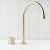 Melbourne Basin Spout + Benchtop Progressive Mixer Warm Brushed Nickel