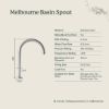 Melbourne Basin Spout Antique Brass