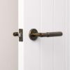 Melbourne Door Handle with Lock Antique Brass