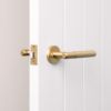 Melbourne Door Handle with Lock Brushed Brass