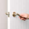 Melbourne Door Handle with Lock Warm Brushed Nickel