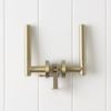 Melbourne Door Handle with Lock Warm Brushed Nickel