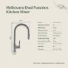 Melbourne Dual Function Pullout Kitchen Mixer Antique Brass