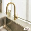 Melbourne Dual Function Pullout Kitchen Mixer Brushed Brass