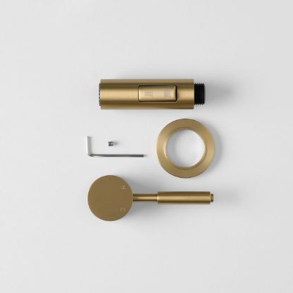 Melbourne Dual Function Pullout Kitchen Mixer Trim Kit Brushed Brass