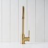 Melbourne Round Kitchen Mixer Brushed Brass
