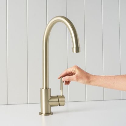 Melbourne Round Kitchen Mixer Warm Brushed Nickel
