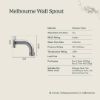 Melbourne Short Wall Spout Brushed Brass