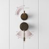 Melbourne Shower Diverter and Mixer Antique Brass
