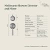 Melbourne Shower Diverter and Mixer Warm Brushed Nickel