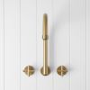 Melbourne Swivel Spout + Cross Taps Brushed Brass