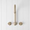 Melbourne Swivel Spout + Cross Taps Warm Brushed Nickel