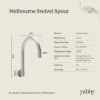 Melbourne Swivel Spout + Cross Taps Warm Brushed Nickel