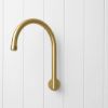 Melbourne Swivel Spout + Double Handle Taps Brushed Brass