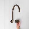 Melbourne Swivel Spout +Progressive Mixer Antique Brass