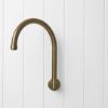 Melbourne Swivel Spout + Wall Mixer Antique Brass