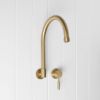 Melbourne Swivel Spout + Wall Mixer Brushed Brass