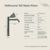 Melbourne Tall Basin Mixer Antique Brass