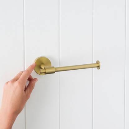 Melbourne Toilet Roll Holder Brushed Brass