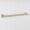 Melbourne Double Towel Rail 600mm Warm Brushed Nickel