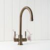Melbourne Twin Tap Kitchen Mixer Antique Brass