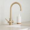 Melbourne Twin Tap Kitchen Mixer Warm Brushed Nickel