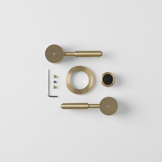 Melbourne Twin Taps Trim Kit Brushed Brass