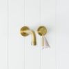 Melbourne Wall Spout + Mixer Brushed Brass