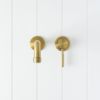 Melbourne Wall Spout + Mixer Brushed Brass
