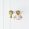 Melbourne Wall Spout + Mixer Brushed Brass