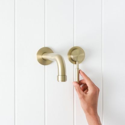 Melbourne Wall Spout + Mixer Warm Brushed Nickel