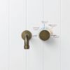 Melbourne Wall Spout + Progressive Mixer Antique Brass