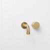 Melbourne Wall Spout + Progressive Mixer Brushed Brass